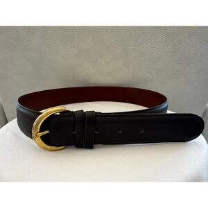 Coach Navy Leather Belt